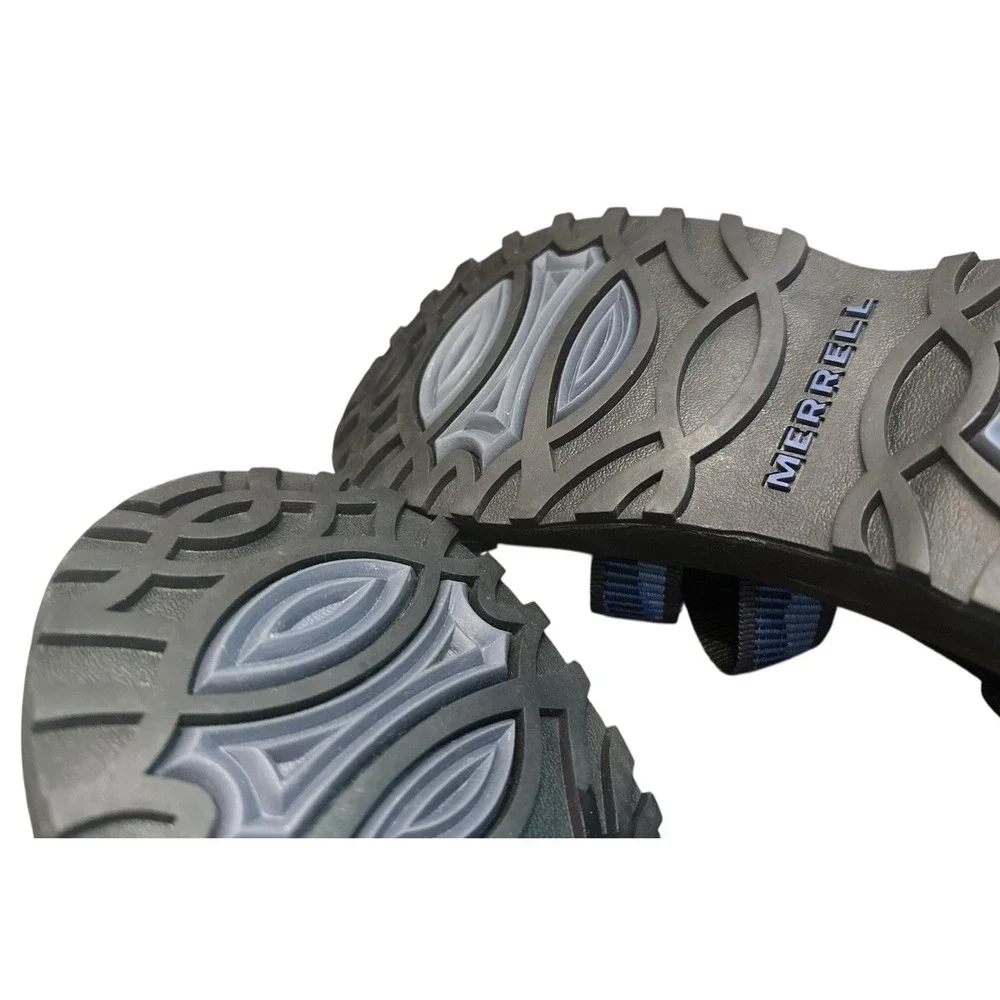 Merrell Python Sandals Black Blue Strap Hiking Outdoor Trail NEW Mens 9 LL Bean
